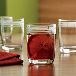 Ty Pennington Style Bamboo Set of 4 Double Old Fashion Glasses by Artland Trading Inc