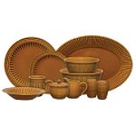 Gibson Overseas Inc 40 pc. Buena Vista Dinnerware Set - Amber