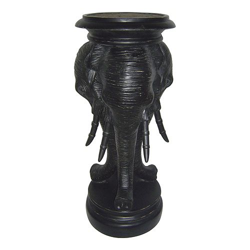 Ty Pennington Style Black Finish Triple Elephant Head Side Table