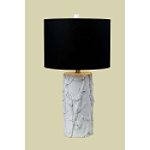 AF Lighting Liza Table Lamp in White base with a black shade.