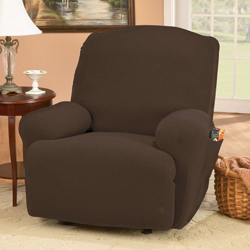 Great Price Recliner Slipcovers - Stretch Honeycomb Coffee
