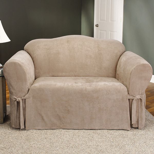 Great Price Sofa Slipcovers - Soft Suede Taupe