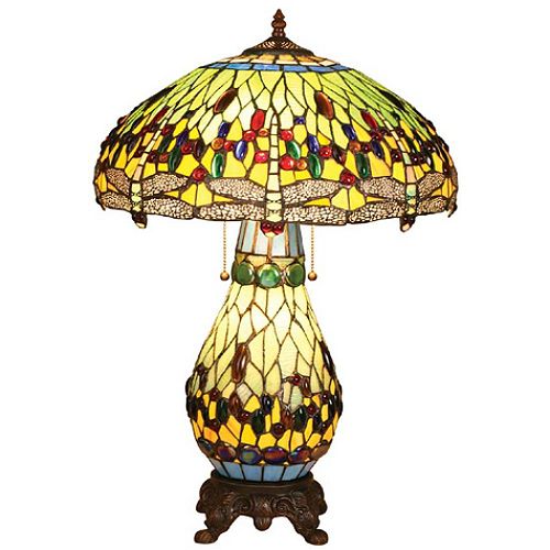 Chloe Dragonfly Design Lited Base Table Lamp by 