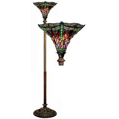 Chloe Dragonfly Design Torchiere