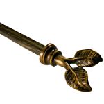 BCL 58LF28, Leaf Curtain Rod, Antique Gold Finish, 28 in. to 48 in.