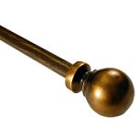 BCL 58BL28, Classic Ball Curtain Rod, Antique Gold Finish, 28 in. to 48 in.
