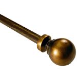 BCL 58BL48, Classic Ball Curtain Rod, Antique Gold Finish, 48 in. to 86 in.