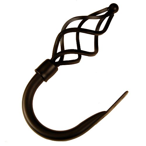 BCL 58TWHB, Wire Twist Holdback, Set of 2, Black Finish