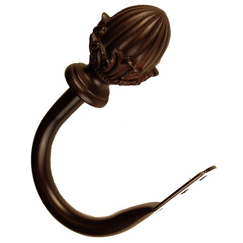 BCL 125ACHB, Acorn Holdback, Set of 2, Mahogany Finish