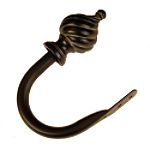 BCL 125SPHB, Twisted Spiral Holdback, Set of 2, Black Finish
