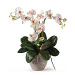 Nearly Natural Triple Mini Phalenopsis Silk Orchid Flower Arrangement