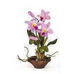 Nearly Natural Mini Cattelya Silk Orchid Flower Arrangement