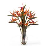 Nearly Natural Bird of Paradise w/Bamboo Silk Flower Arrangement