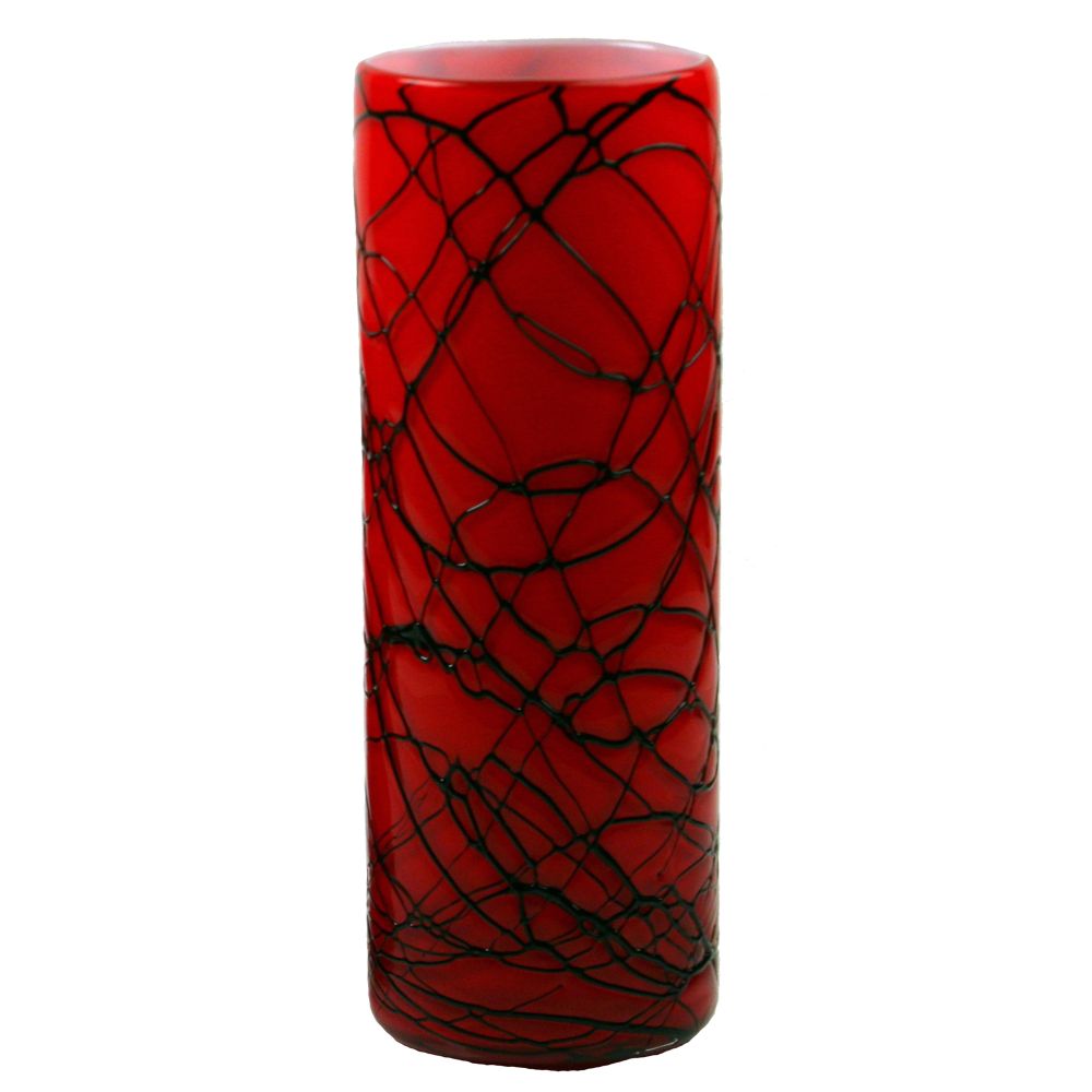 Aussem Glassware Black Cherry Glass Vase