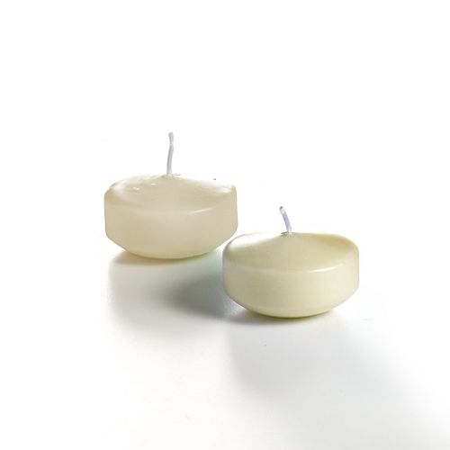 Yummi Unscented Floaters, 2.25'' Candle 6pk, Ivory
