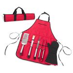 Picnic At Ascot Barbecue Apron with Toos & Mitt -Rolls into self case