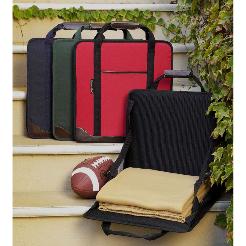 Picnic At Ascot Black - Stadium Seat & Blanket Set
