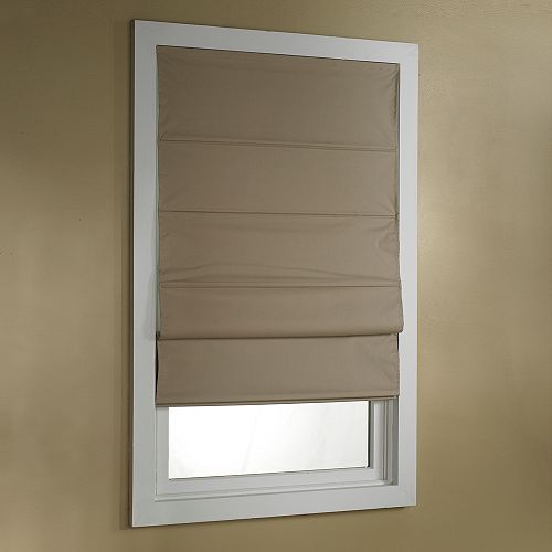 Green Mountain Vista Insulated Roman Shade - Linen - 72x84
