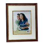 16 x 20 Walnut Scoop Frame with Gold Accents