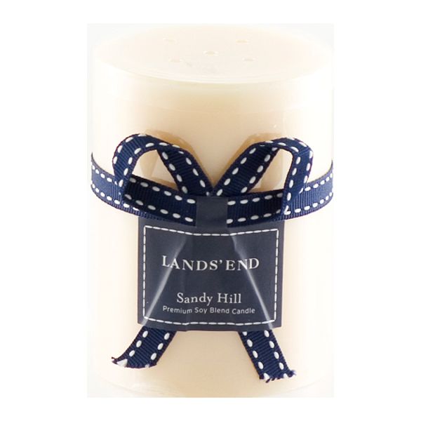 Lands' End 3 in. x 4 in. Pillar Candle - Classic Cream