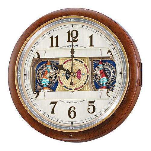 Seiko Melodies in Motion 6 Melody Wall Clock with Trumpeters