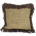 India House Brass PILLOW 18INCH SQUARE BULLION CHOCOLATE