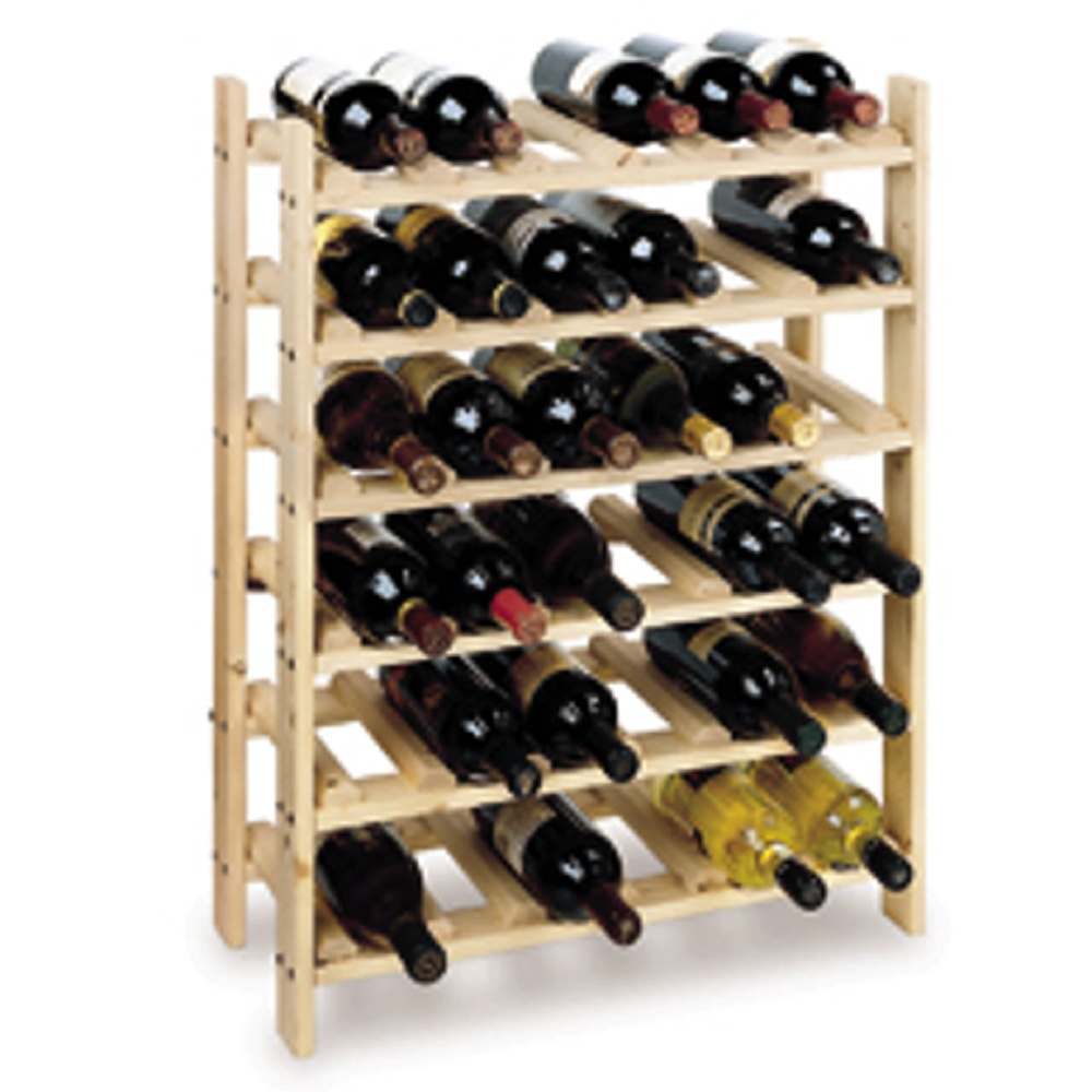 Pine Ideas 36-Bottle Pine Wine Rack