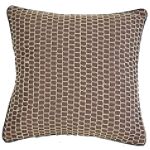 India House Brass PILLOW 18INCH SQUARE CHOCOLATE AND BEIGE