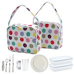 Carnival Dotty Spot 2 in 1 Picnic Cooler Bag for 2 People