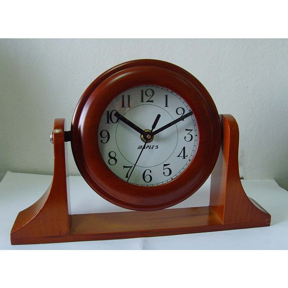 Maple's Sales Wooden circular clock with stand in solid pine