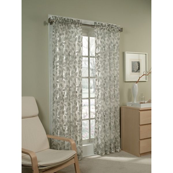 Ty Pennington Style Burnout Pole Top 54 in. x 84 in. Sheer Panel 