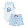 Newborn Boy's Tank Bodysuit & Printed Shorts Set