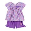 Infant & Toddler Girl's 2-Piece Floral Printed Top Solid Short Set