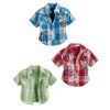 Infant & Toddler Boy's Short Sleeve Fashion Plaid Shirt