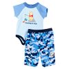 Newborn Boy's Fishing is Fun Pooh Printed Bodysuit & Pant Set