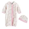 Newborn Girl's Preemie Gown & Cap