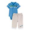 Newborn Boy's Embroidered Bodysuit & Pant Set