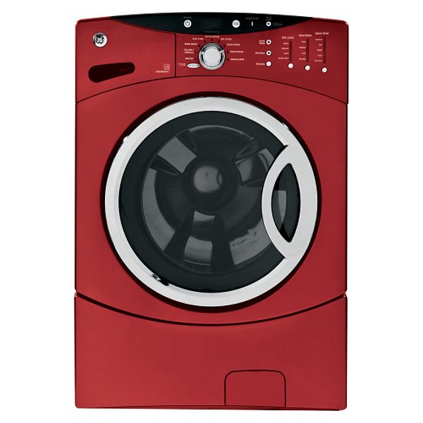 GE Vermillion red 4.0 cu. ft. I.E.C. Front-Load King Size Capacity