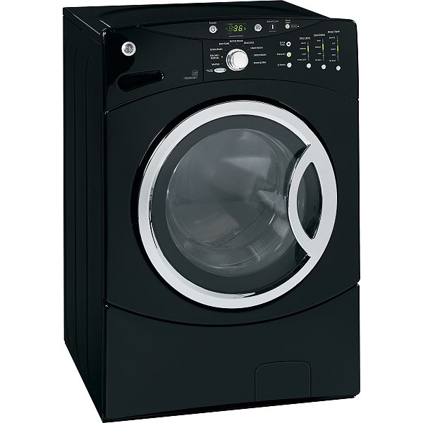 GE Black 4.0 cu. ft. I.E.C. Front-Load King Size Capacity Washing