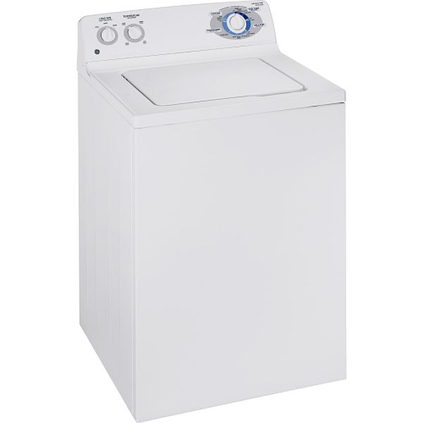 GE White-on-white 3.2 cu. ft. I.E.C. Top-Load Super Capacity Washing