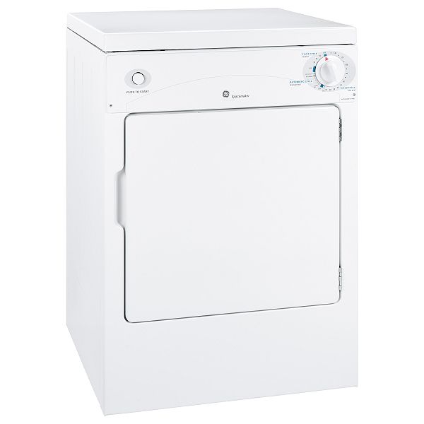 GE White 3.6 cu. ft. Electric Dryer - DSKP333EC