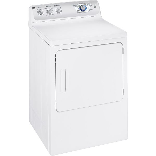 GE White 7.0 cu. ft. Electric Super Capacity with Stainless Steel