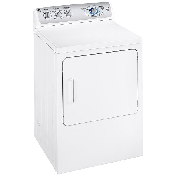 GE White-on-white 7.0 cu. ft. Electric Super Capacity Dryer - DWSR483E