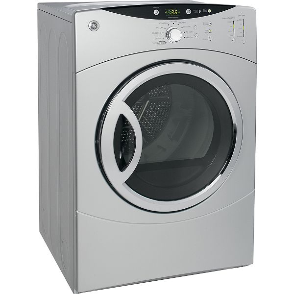 GE Metallic silver 7.0 cu. ft. Gas Super Capacity Dryer - DCVH680GJ