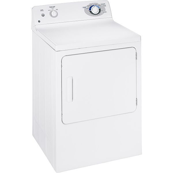 GE White 5.8 cu. ft. Gas Extra Large Capacity Dryer - DBLR333GG