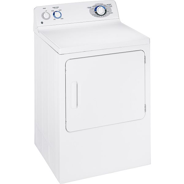 GE White 7.0 cu. ft. Gas Super Capacity Dryer - DBSR463GG