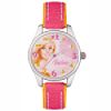 Disney Barbie Analog Watch with Barbie Face on Dial and Pink Canvas Strap