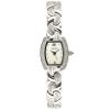 Elgin Ladies Silver Tone Tank Stone Case Watch