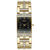 Elgin Mens Black Dial Gold Tone Tank Case Watch