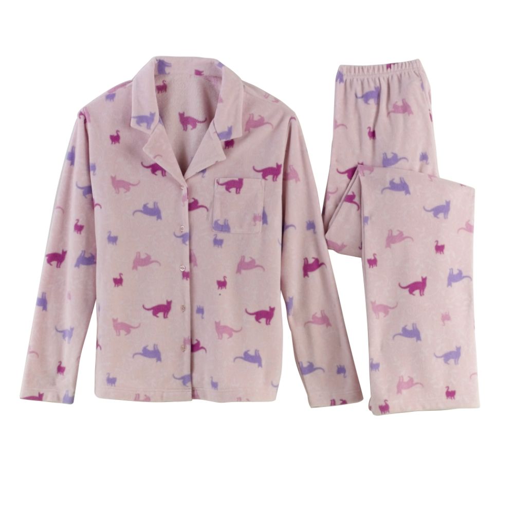 Pink K Women's Microfleece Pajama Set - Model 75316415 at Kmart.com from kmart.com
